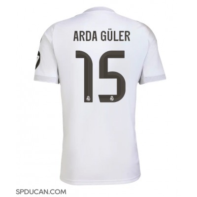Muški Nogometni Dres Real Madrid Arda Guler #15 Domaci 2025-26 Kratak Rukav Muški Nogometni Dres Real Madrid Arda Guler #15 Domaci 2025-26 Kratak Rukav